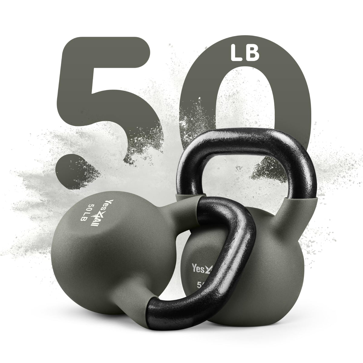 Yes4All Neoprenbeschichtete und Kugelhantel-Sets – Handgewichte für Heim-Fitnessstudio & Kurzhantel-Gewicht-Set, Training, 22,7 kg