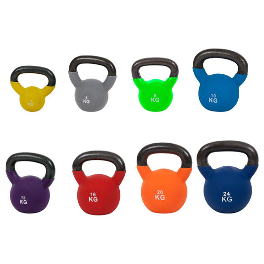 Kettlebell, Kugelhantel, Kugelgewicht, Kraftsport, Hantel, Set 8-tlg: 4-24 kg