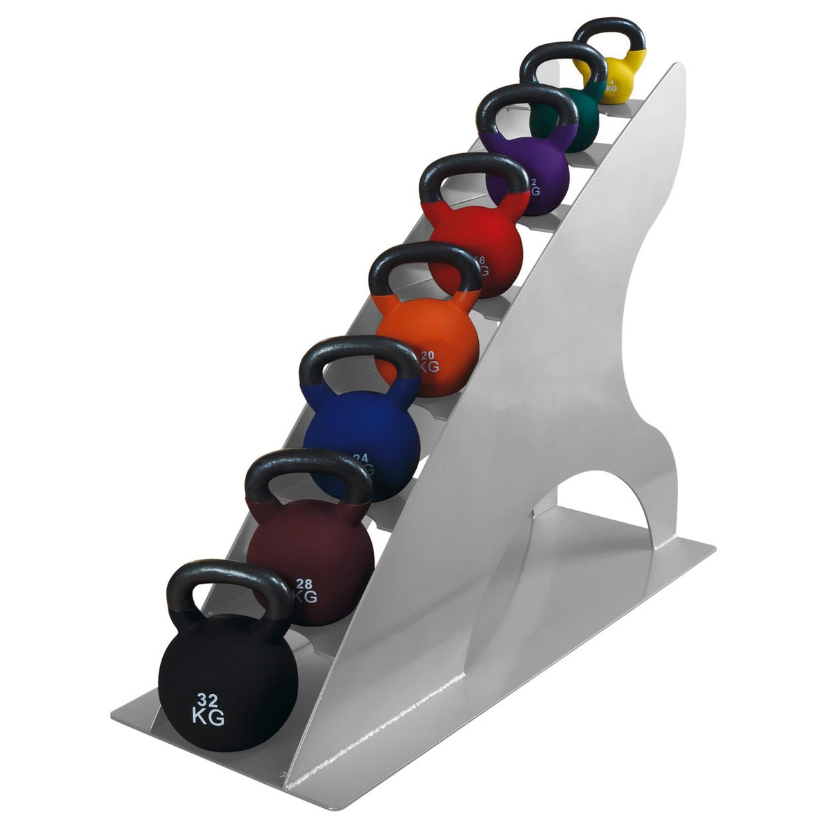 Kettlebells 4-32 kg, 8er Set ink. Ablage, Kugelhantel, Kugelgewicht, Hantel
