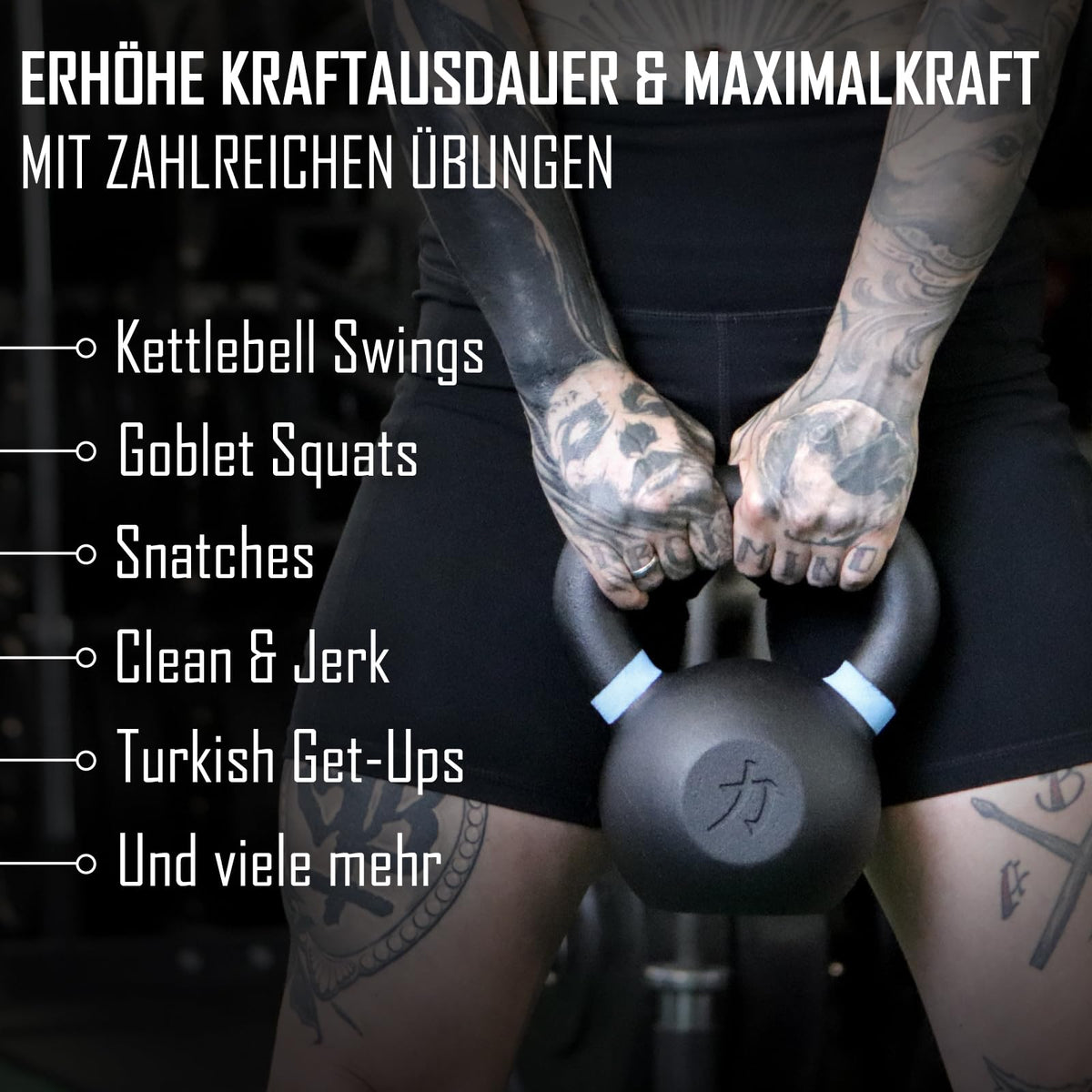 Strength Shop Kettlebell-Set Gusseisen 58kg Gesamtgewicht 10kg+20kg+28kg