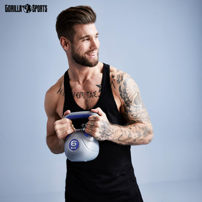 GORILLA SPORTS Kettlebell Kunststoff Kugelhantel [Gewicht einfügen, z.B. 10kg]