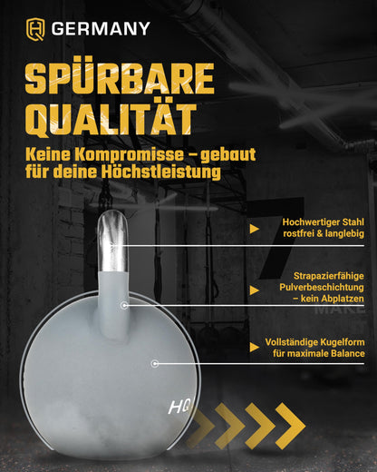HQ Germany® Competition Kettlebell | 8-36kg | Sets | Edelstahl Griff | ±200g Gewichtstoleranz | Pulverbeschichtet, Gewicht:36KG